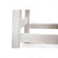 Papaya Solid Mango Wood Kitchen Stool in Distressed White - Chocolate Wood