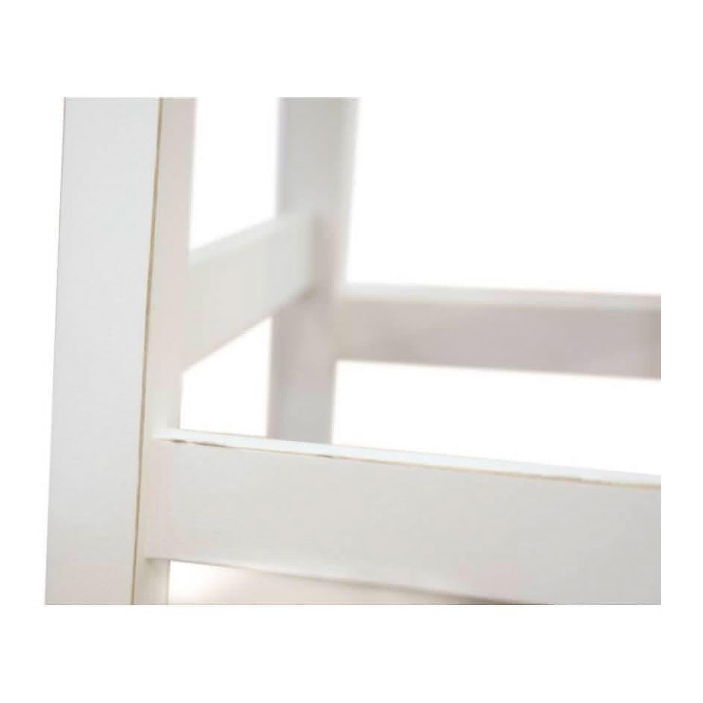 Papaya Solid Mango Wood Kitchen Stool in Whitewash - Chocolate Wood