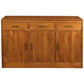 Paris Solid Mahogany 3-Door 3-Drawer Buffet / Sideboard in Light Pecan - Chocolate Wood