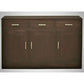 Paris Solid Mahogany 3-Door 3-Drawer Buffet / Sideboard in Chocolate - Chocolate Wood