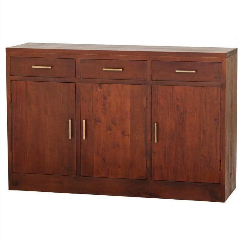 PARIS SOLID MAHOGANY BUFFET/SIDEBOARD 3 DOORS/3DRAWERS IN MAHOGANY COLOUR - MyChocolateWood