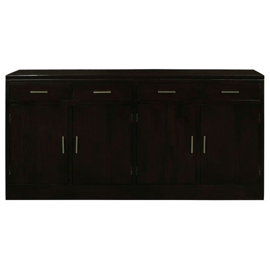 PARIS SOLID MAHOGANY BUFFET/SIDEBOARD 4 DOORS & 4 DRAWERS IN CHOCOLATE - MyChocolateWood