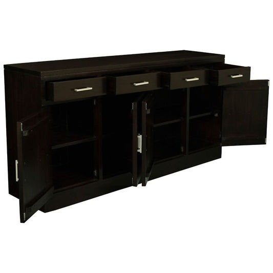 PARIS SOLID MAHOGANY BUFFET/SIDEBOARD 4 DOORS & 4 DRAWERS IN CHOCOLATE - MyChocolateWood