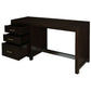 Paris Solid Mahogany 3-Drawer Desk 150cm in Chocolate - Chocolate Wood