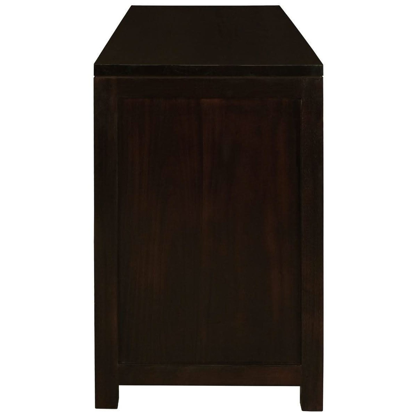Paris Solid Mahogany 3-Drawer Desk 150cm in Chocolate - Chocolate Wood