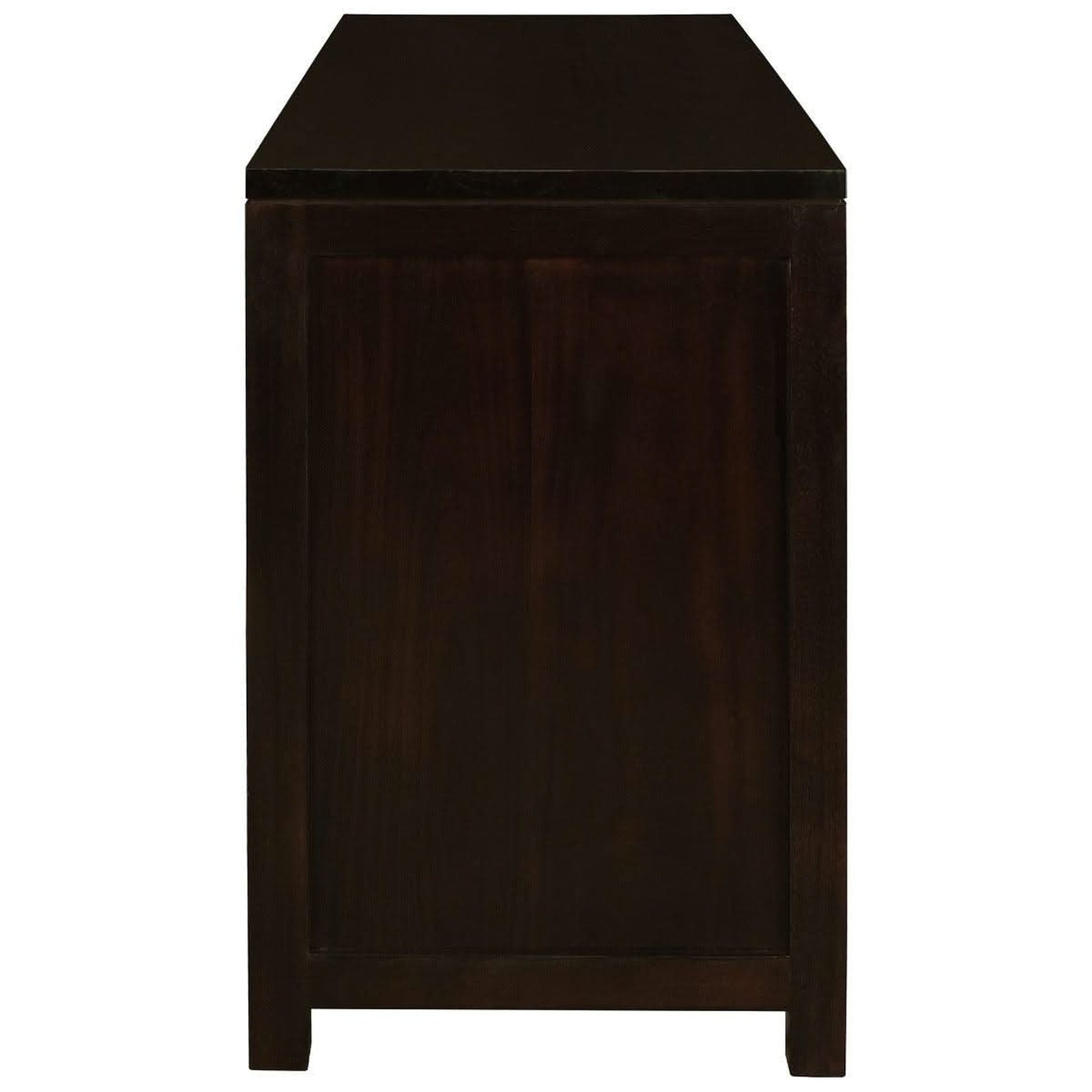 Paris Solid Mahogany 3-Drawer Desk 150cm in Chocolate - Chocolate Wood