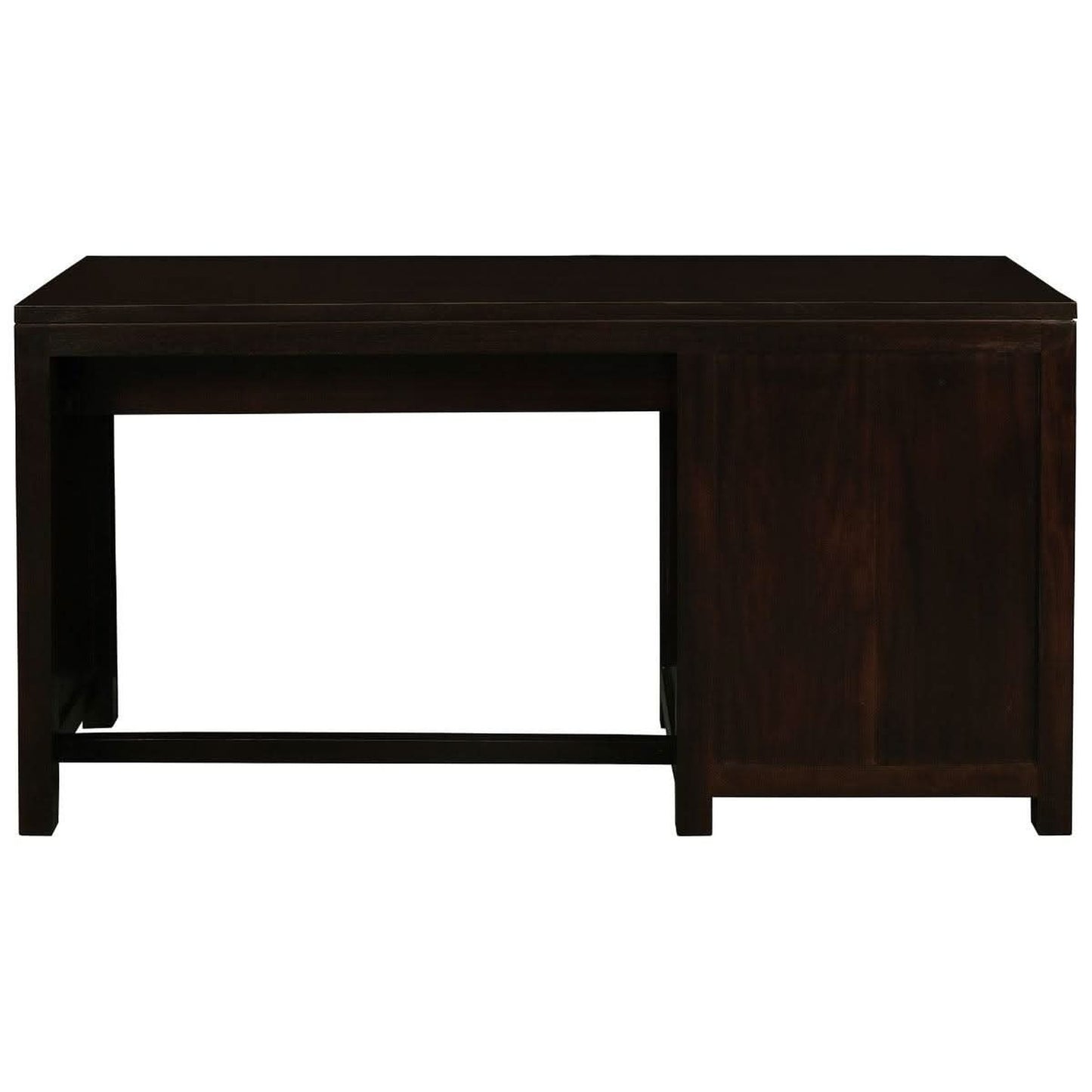 Paris Solid Mahogany 3-Drawer Desk 150cm in Chocolate - Chocolate Wood