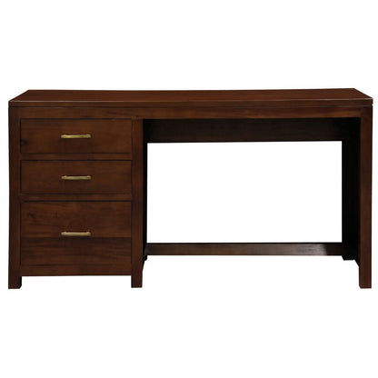 PARIS SOLID MAHOGANY TIMBER 3 DRAWER DESK - MAHOGANY -150CM