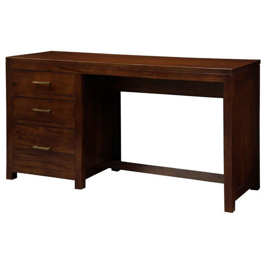 PARIS SOLID MAHOGANY TIMBER 3 DRAWER DESK - MAHOGANY -150CM - MyChocolateWood