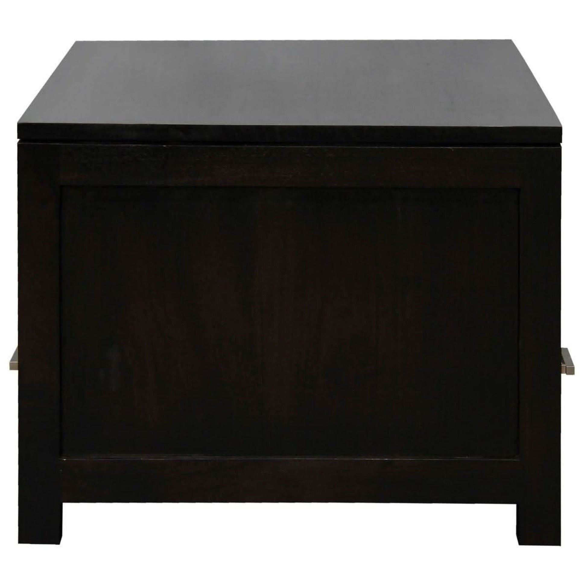 Paris Solid Mahogany 4-Drawer Coffee Table 100cm in Chocolate - Chocolate Wood