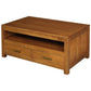 Paris Solid Mahogany 4-Drawer Coffee Table 100cm in Light Pecan - Chocolate Wood