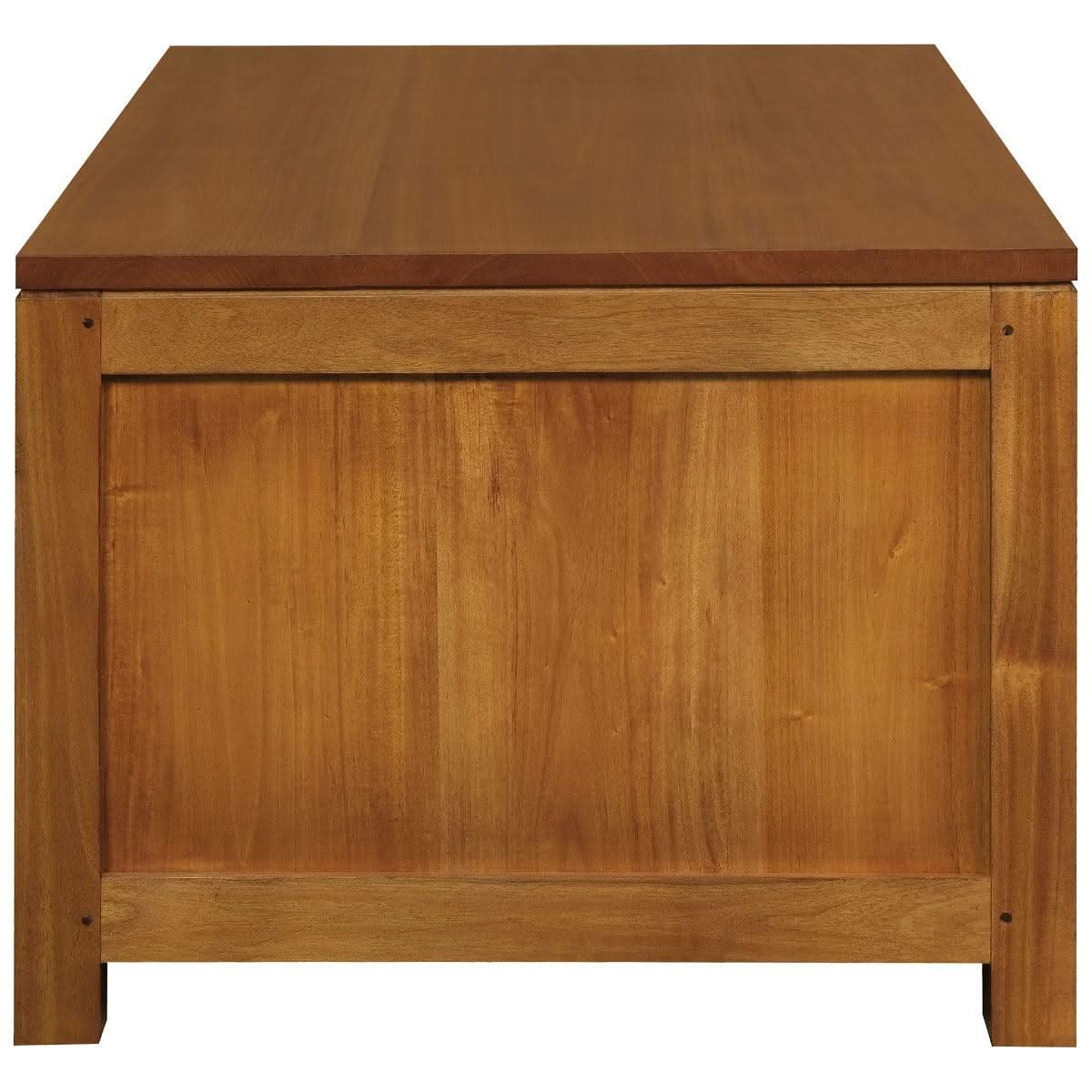 PARIS SOLID MAHOGANY TIMBER COFFEE TABLE 4 DRAWERS LIGHT PECAN 100CM - MyChocolateWood