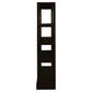 Paris Solid Mahogany Display Cabinet with 3 Shelves in Chocolate - Chocolate Wood