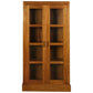 Paris Solid Mahogany Display Cabinet with 3 Shelves in Light Pecan - Chocolate Wood