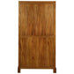 Paris Solid Mahogany Display Cabinet with 3 Shelves in Light Pecan - Chocolate Wood