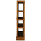 Paris Solid Mahogany Display Cabinet with 3 Shelves in Light Pecan - Chocolate Wood