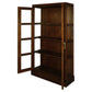 PARIS SOLID MAHOGANY TIMBER DISPLAY CABINET WITH 3 SHELVES - MAHOGANY - MyChocolateWood