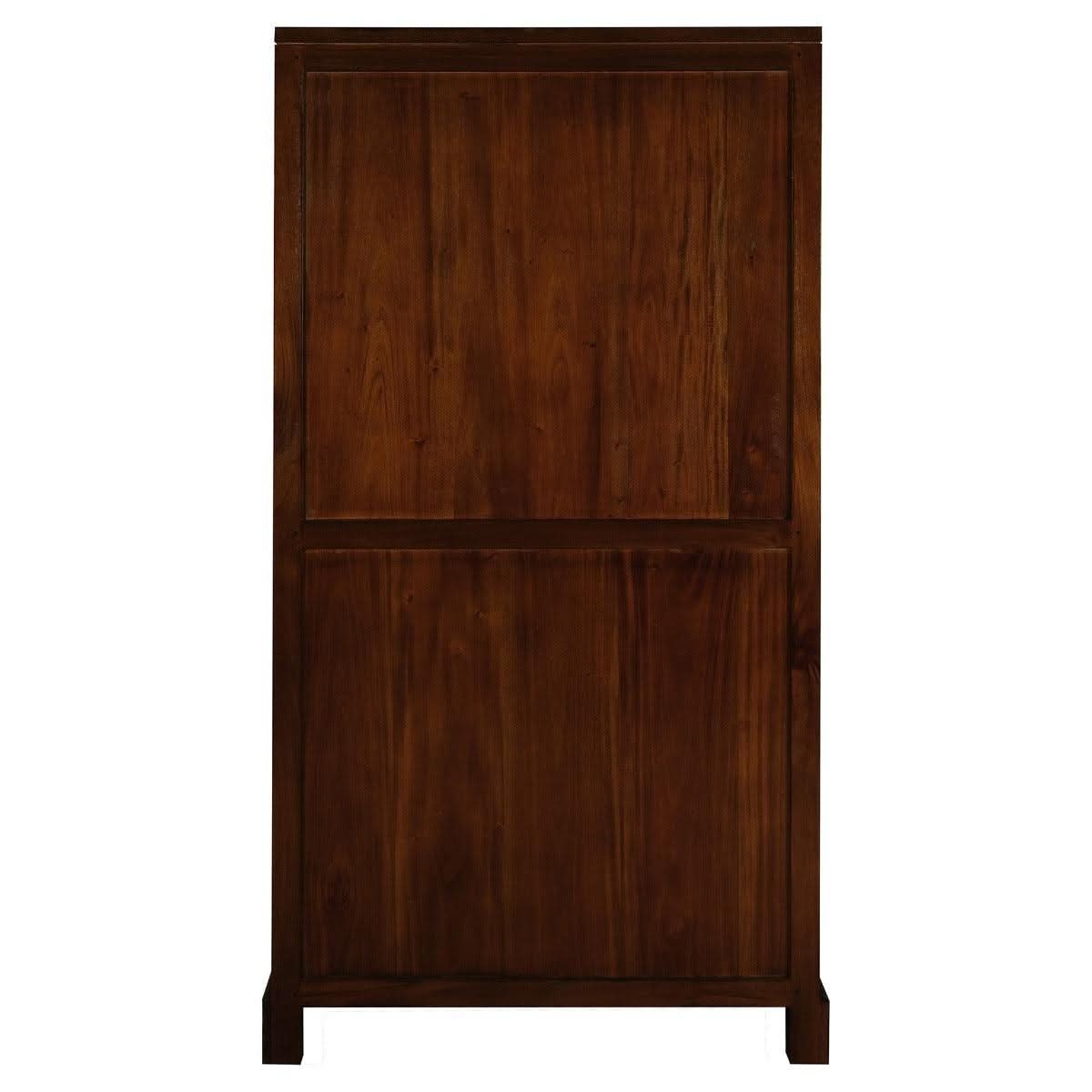 PARIS SOLID MAHOGANY TIMBER DISPLAY CABINET WITH 3 SHELVES - MAHOGANY - MyChocolateWood