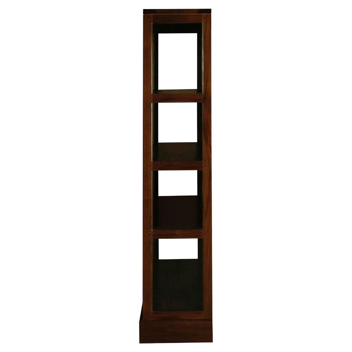 PARIS SOLID MAHOGANY TIMBER DISPLAY CABINET WITH 3 SHELVES - MAHOGANY - MyChocolateWood