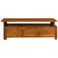 Paris Solid Mahogany Extension TV Unit 150cm with 3 Drawers in Light Pecan - Chocolate Wood
