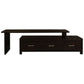 Paris Solid Mahogany Extension TV Unit 150cm with 3 Drawers in Chocolate - Chocolate Wood