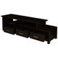 Paris Solid Mahogany Extension TV Unit 150cm with 3 Drawers in Chocolate - Chocolate Wood
