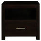 Paris Solid Mahogany Single-Drawer Lamp Table in Chocolate - Chocolate Wood