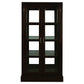 Paris Solid Mahogany Mirrored Back Display Cabinet in Chocolate - Chocolate Wood