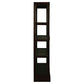 PARIS SOLID MAHOGANY TIMBER MIRRORED BACK DISPLAY CABINET WITH 3 SHELVES - CHOCOLATE - MyChocolateWood