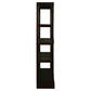 Paris Solid Mahogany Mirrored Back Display Cabinet in Chocolate - Chocolate Wood