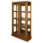 Paris Solid Mahogany Mirrored Back Display Cabinet in Light Pecan - Chocolate Wood
