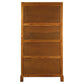 Paris Solid Mahogany Mirrored Back Display Cabinet in Light Pecan - Chocolate Wood