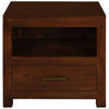 PARIS SOLID MAHOGANY TIMBER SINGLE DRAWER LAMP TABLE - MAHOGANY