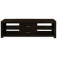 Paris Solid Mahogany TV Unit with 2 Drawers & 4 Shelves in Chocolate - Chocolate Wood