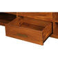 Paris Solid Mahogany TV Unit with 2 Drawers & 4 Shelves in Light Pecan - Chocolate Wood