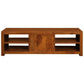 Paris Solid Mahogany TV Unit with 2 Drawers & 4 Shelves in Light Pecan - Chocolate Wood