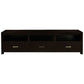Paris Solid Mahogany TV Unit 190cm with 3 Drawers in Chocolate - Chocolate Wood