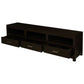 Paris Solid Mahogany TV Unit 190cm with 3 Drawers in Chocolate - Chocolate Wood