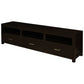 Paris Solid Mahogany TV Unit 190cm with 3 Drawers in Chocolate - Chocolate Wood