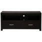 Paris Solid Mahogany TV Unit 120cm with 2 Drawers in Chocolate - Chocolate Wood