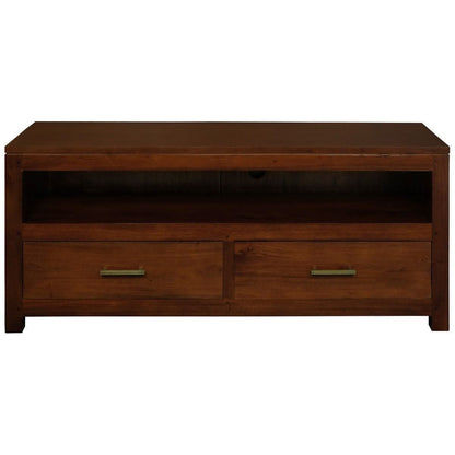 PARIS SOLID MAHOGANY TV UNIT WITH 2 DRAWERS IN MAHOGANY 120CM - MyChocolateWood