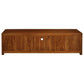 Paris Solid Mahogany TV Unit 190cm with 3 Drawers in Light Pecan - Chocolate Wood