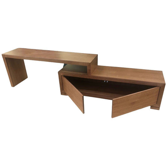 PARKER CUSTOM MADE TASSIE OAK EXTENSION TV UNIT IN FULL TIMBER