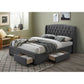 PASCAL HAMPTONS STYLE QUEEN SIZE BED IN DARK GREY - MyChocolateWood