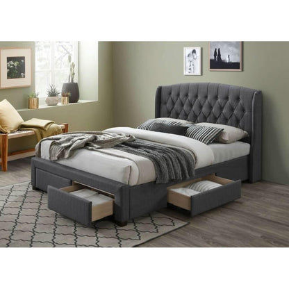 PASCAL HAMPTONS STYLE QUEEN SIZE BED IN DARK GREY
