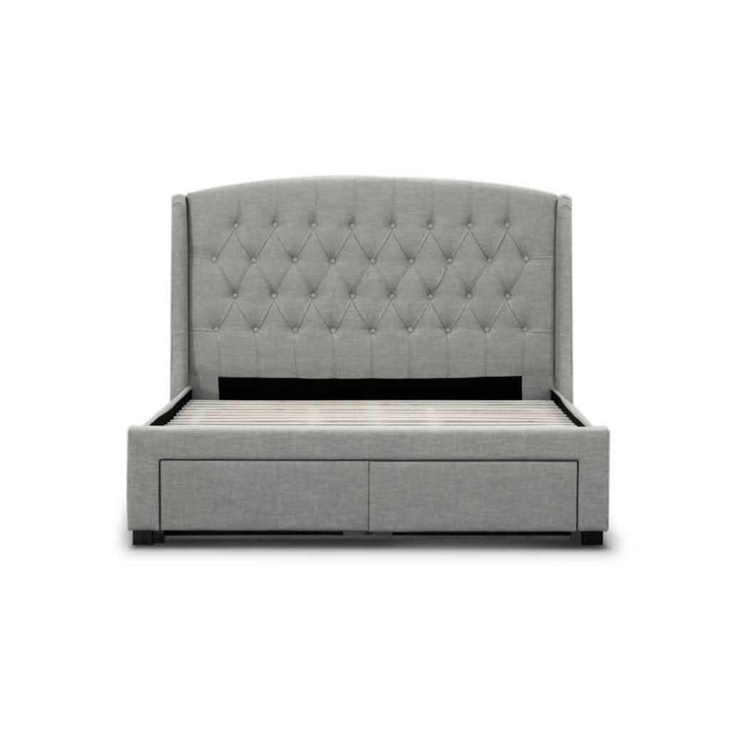 PASCAL HAMPTONS STYLE QUEEN SIZE BED IN STONE - MyChocolateWood