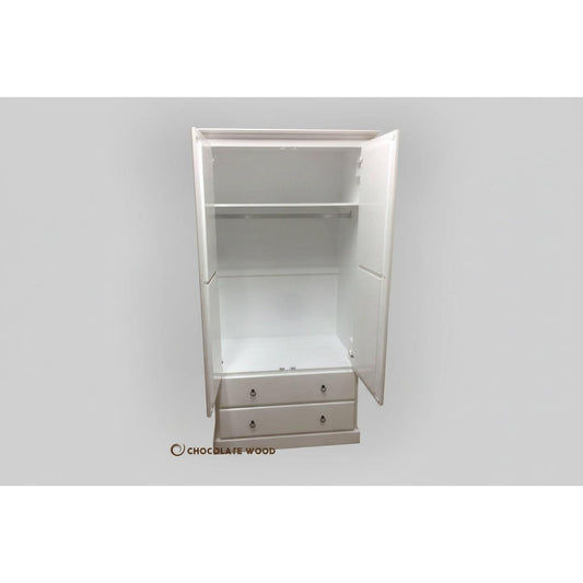 PAUDHA WHITE WARDROBE/ARMOIRE IN SOLID NZ PINE CUSTOM MADE