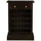 Pegasus Solid Mahogany 30 Bottle Winerack with 1 Drawer in Chocolate - Chocolate Wood