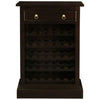 Pegasus Solid Mahogany 30 Bottle Winerack with 1 Drawer in Chocolate - Chocolate Wood