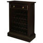 Pegasus Solid Mahogany 30 Bottle Winerack with 1 Drawer in Chocolate - Chocolate Wood